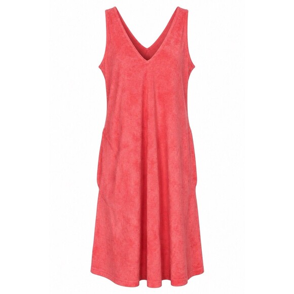 Lake Dresses & Skirts - NWOT LAKE the Label Terry Cloth Sleeveless Dress Coral V Neck Beach Womens sz L
